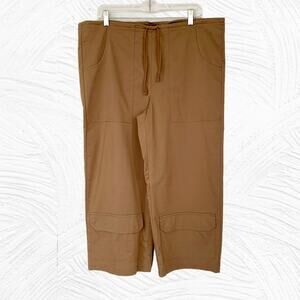 Chico's Dune Stretch High Rise Wide Leg Cropped Pants Size 1 M 8